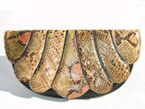  CAPRICE 1960's Scalloped PASTEL PYTHON Snake Skin Shoulder Bag 