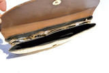  Jeweled METALLIC GOLD 1980's COBRA Snake Skin Evening Bag 
