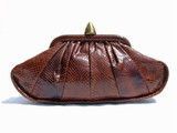  PETITE Deco Style 1940's COBRA Snake Skin CLUTCH Bag 