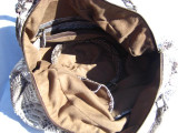  HUGE 2000's Natural PYTHON Snake Skin SATCHEL Handbag w/Shoulder Strap! 