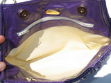  1980's FINESSE La MODEL PURPLE Karung Snake Skin Shoulder Bag 