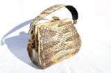  Petite 1950's-60's MONITOR (Ring) LIZARD Skin Handbag 