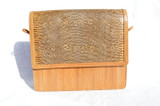  Unique 1980's-90's MONITOR (Ring) Lizard & EEL Skin CLUTCH Bag 
