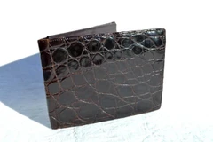 Men's 1950's-60's Slim Brown ALLIGATOR Skin Wallet Billfold