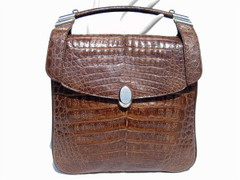 1980's-90's COCOA CROCODILE Belly Skin SHOULDER Bag
