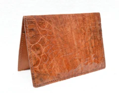 1980's-90's Tan ALLIGATOR Skin CARD I.D. CASE