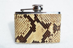 Custom PYTHON Skin 4 Oz. Stainless WHISKEY Flask - NEW!