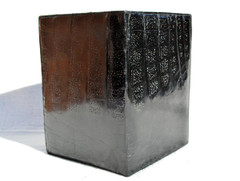 XXL Men's 1960's JET BLACK Caiman Crocodile Skin Passport Wallet