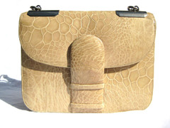Light SOYBEAN Tan 1950's-1960's TURTLE Skin Shoulder Bag
