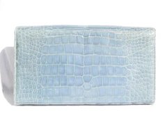 Lovely 2000's LIGHT BLUE Crocodile Skin CLUTCH Bag - LAI!