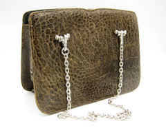 Green BELLESTONE 1950's-60's Turtle Skin Shoulder Bag