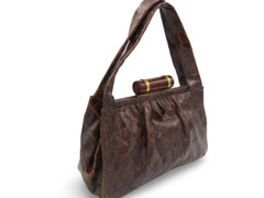 Lovely 1940's DECO Alligator Bag w/BAKELITE - DEITSCH