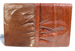 1980's COBRA Snake Skin & PONY FUR Clutch Shoulder CROSS BODY Bag - LEO REXX