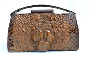 Stunning 1930's-40's Hornback CROCODILE Skin Purse 