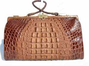  FABULOUS 1920's-30's EDWARDIAN Hornback ALLIGATOR Skin Purse 