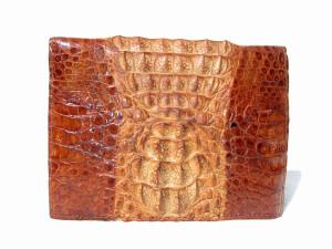  LARGE Unisex 1950's-60's 2-Tone Hornback Crocodile Wallet 