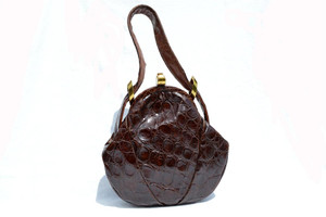  Unique BASS 1940's-50's DECO Style ALLIGATOR Skin Handbag 