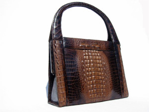 Structural 1950's-60's HORNBACK Alligator Skin Handbag 