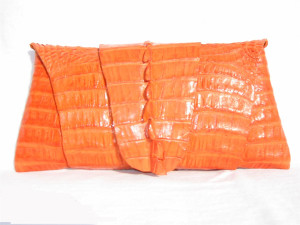  New! ROCKSTAR *ORANGE* Hornback CROCODILE TAIL Wrap CLUTCH 