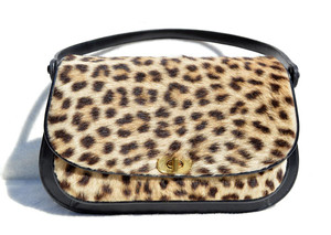  1950's-60's Madame Louise GENUINE EXOTIC FUR & Leather Handbag Shoulder Bag - Nairobi 