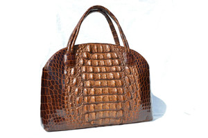  XL 1930's-40's HORNBACK ALLIGATOR Skin Carry CASE Bag 