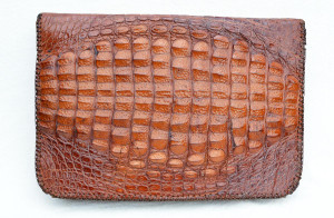  X-Large 1940's-50's Cognac HORNBACK CROCODILE Skin PORTFOLIO Case 