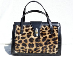 1950's GENUINE FUR & Leather Handbag - Nairobi