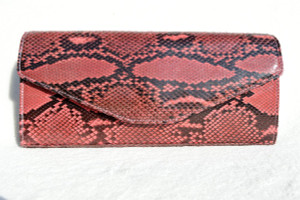  LAI 2000's PINK PYTHON Snake Skin Clutch Bag 
