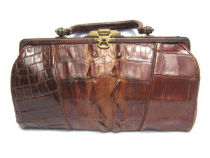  Terrific 1920's-30's EDWARDIAN Style Hornback ALLIGATOR TAIL Skin Purse 