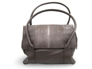 Early 2000's Stingray Skin and Leather Shoulder Bag SATCHEL - VIVO