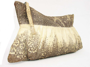  Lovely DECO Style 1940's-50's Monitor (Ring) Lizard Clutch Purse 