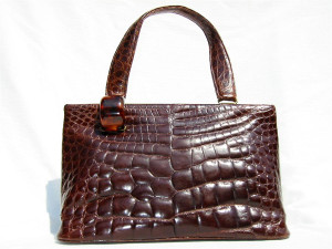  Gorgeous 1950's-60's Alligator & BAKELITE Handbag by MILCH 