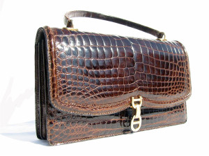  1950's-60's LOUISE FONTAINE Crocodile POROSUS Bag - HERMES CHAINE D'ANCRE 