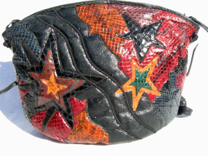  Funky CARLO FIORI 1980's KARUNG & COBRA Snake Skin Shoulder Bag 