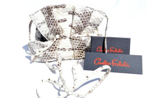  New with tags! Mini PYTHON SNAKE SKIN Cross Body Shoulder Bag - FALCHI 