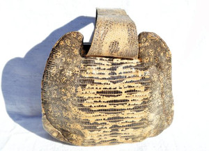  Gorgeous 1940's-50's Monitor (Ring) Lizard Skin Wristlet Handbag 