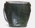  OLIVE GREEN 1950's Lizard Skin Bucket Style Handbag 
