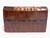 1930's-40's Chocolate Brown HORNBACK Alligator Skin Clutch Purse   1930's-40's Chocolate Brown HORNBACK Alligator Skin Clutch Purse