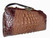Unusual 1920's-30's Long Brown EDWARDIAN Hornback Alligator Bag   Unusual 1920's-30's Long Brown EDWARDIAN Hornback Alligator Bag