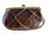 1940's-50's Chocolate Brown Alligator Skin Change Purse G1A-236   1940's-50's Chocolate Brown Alligator Skin Change Purse G1A-236