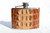  Custom Light Brown and Tan HORNBACK Alligator Skin 4 Oz. Stainless WHISKEY Flask - NEW! 
