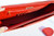  X-LARGE RED 1980's-90's Genuine OSTRICH Skin Briefcase Clutch PORTFOLIO 