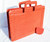  X-LARGE RED 1980's-90's Genuine OSTRICH Skin Briefcase Clutch PORTFOLIO 