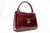  1990's OXBLOOD Red CROCODILE Belly Skin Handbag with Key! 