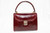  1990's OXBLOOD Red CROCODILE Belly Skin Handbag with Key! 