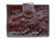 1990's Unisex Mahogany Brown Crocodile Skin Wallet 