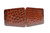  1950's COGNAC Brown Hard-Sided ALLIGATOR Skin CARD Case w/ Brass 