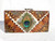  Stunning 1960's-1970's PEACOCK & Pheasant Feather Checkbook Wallet 