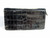  Jet Black CROCODILE Belly Skin Zippered WALLET Clutch 