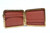  1950's-60's Chocolate Brown Hard-Sided ALLIGATOR Skin CARD Case - Sliding Brass Closure 